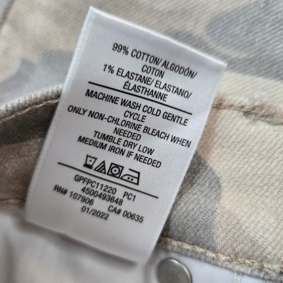 Hudson Camo Green Tan Nico Mid Rise Peyote Straight Leg Split Hem Jeans Size 33 - Picture 8 of 10